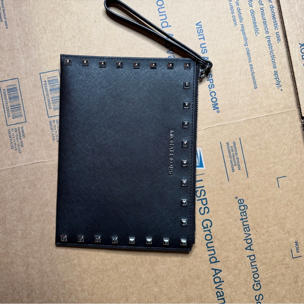 Michael Kors Black Studded Men's Wristlet